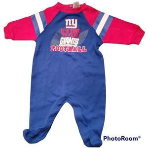 NFL NY GIANTS football footed onesie